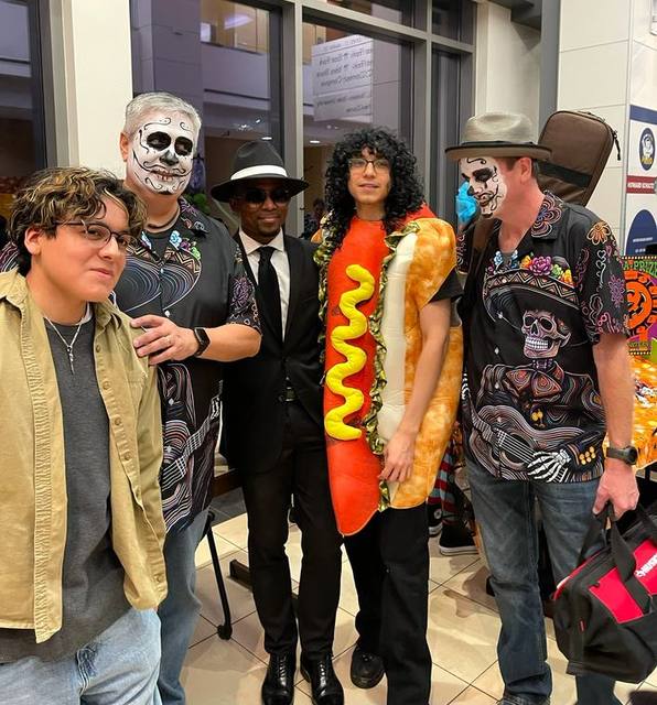 The band, assembled.