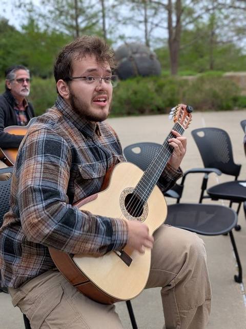 Solo turn on the acoustic.